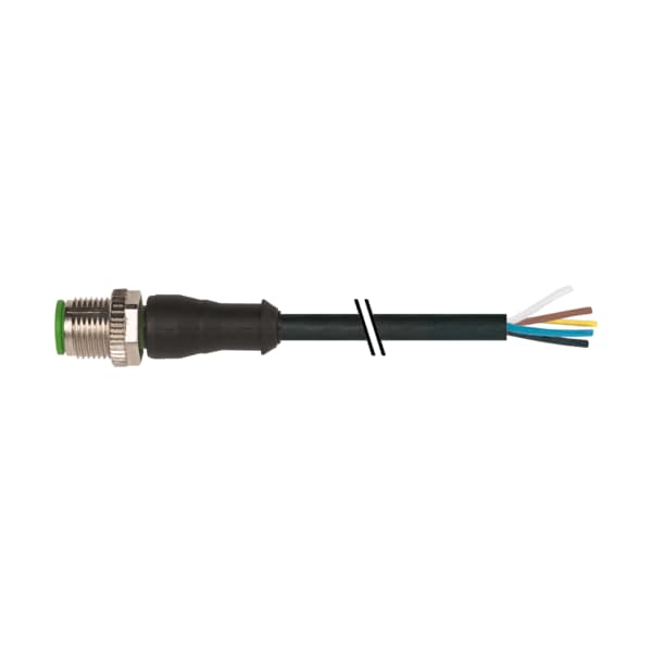 Murrelektronik M12 male 0 Degree with cable, PUR 5x0.34 bk UL/CSA 5m 7000-12041-6250500 - main